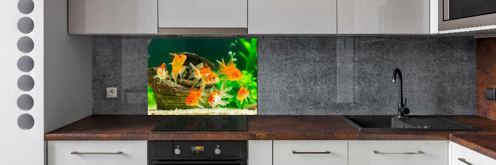 Cooker splashback Golden Fish