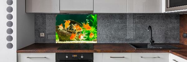 Cooker splashback Golden Fish