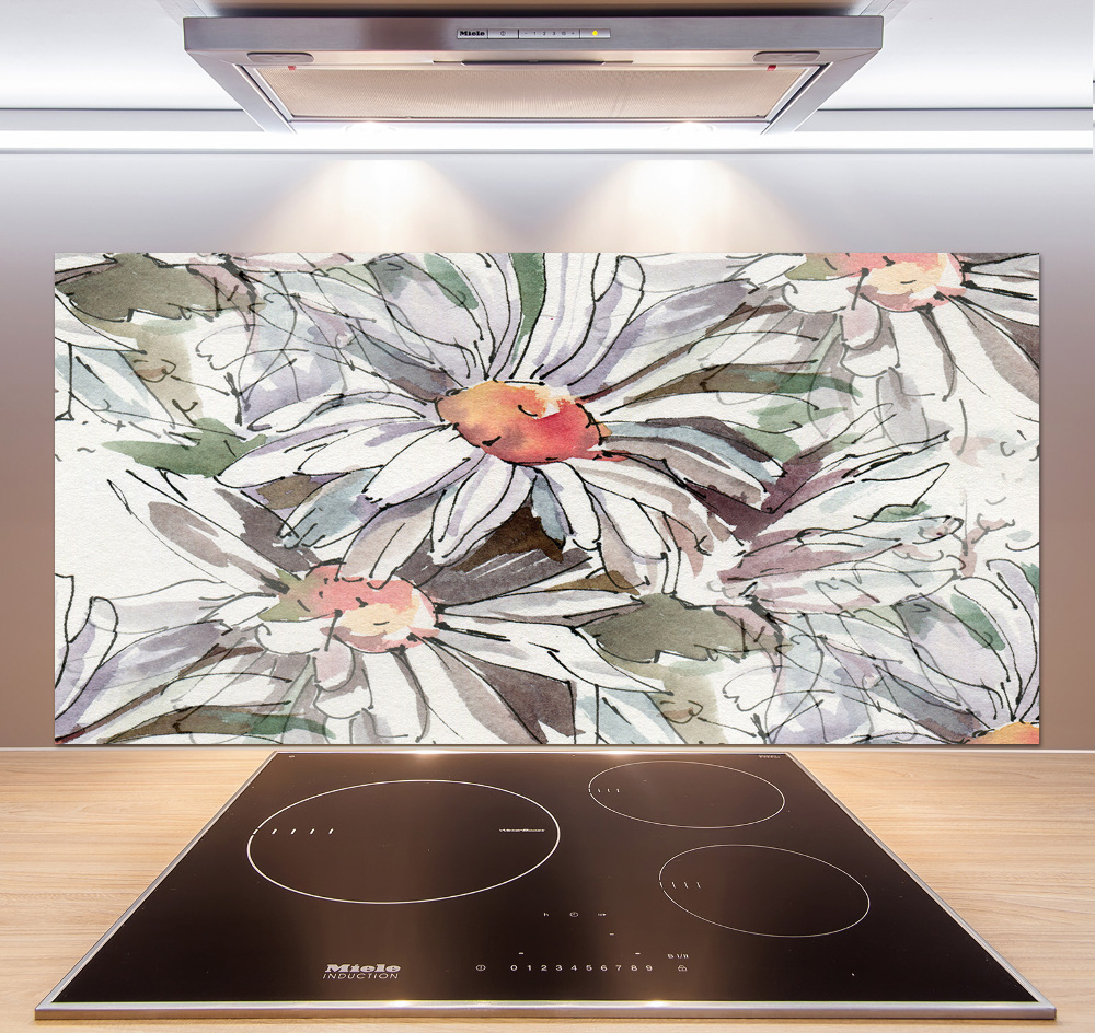 Cooker splashback Chamomile