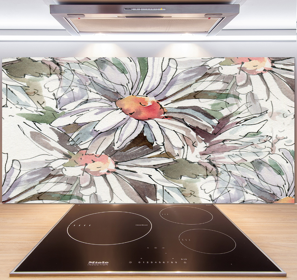 Cooker splashback Chamomile