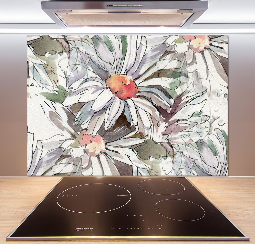 Cooker splashback Chamomile