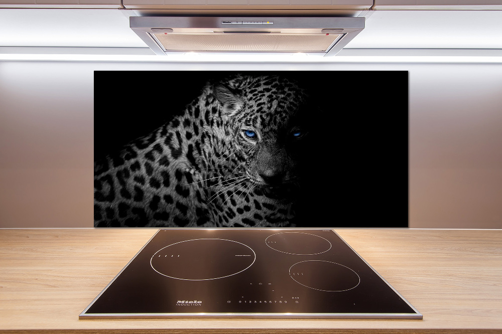 Cooker splashback leopard