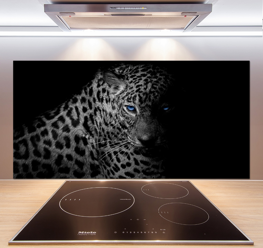 Cooker splashback leopard