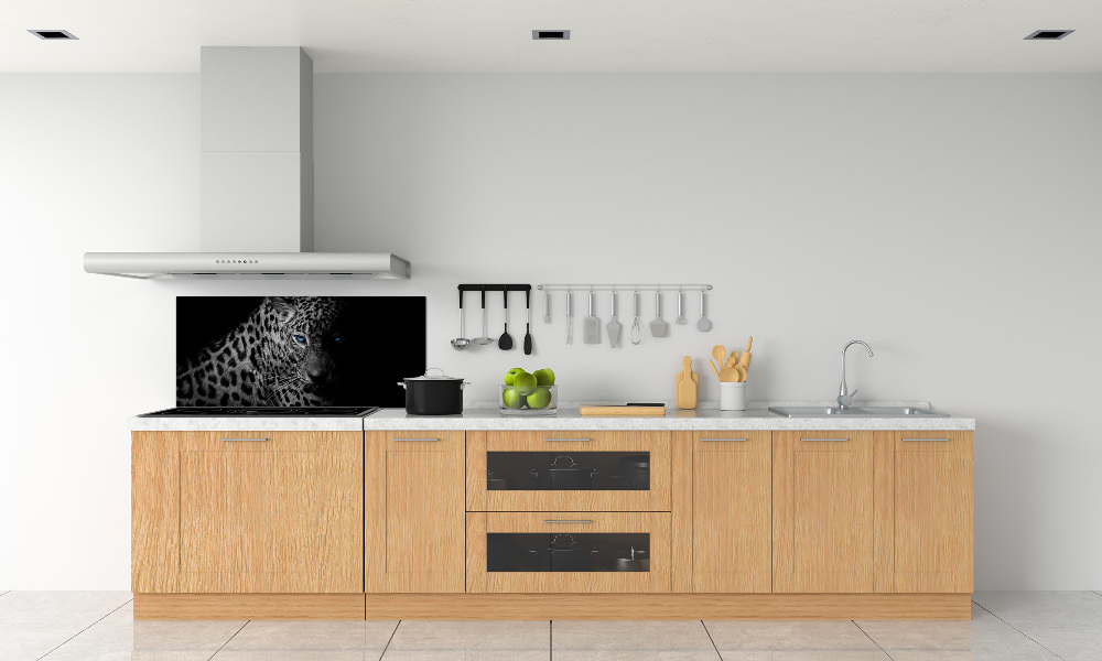 Cooker splashback leopard