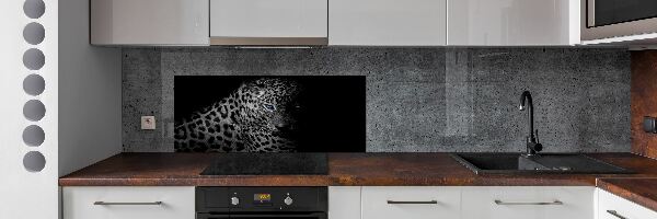 Cooker splashback leopard