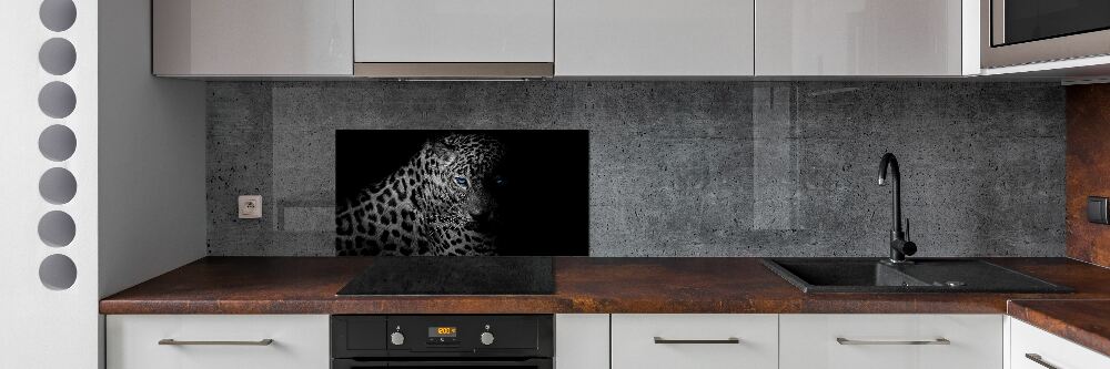 Cooker splashback leopard