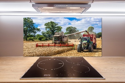 Cooker splashback Harvester and tractor