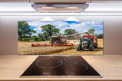 Cooker splashback Harvester and tractor