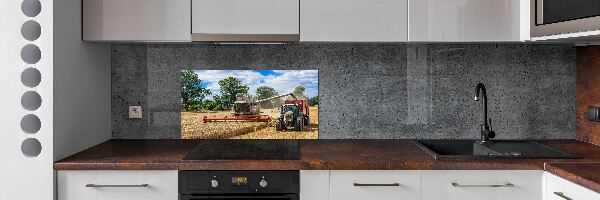 Cooker splashback Harvester and tractor