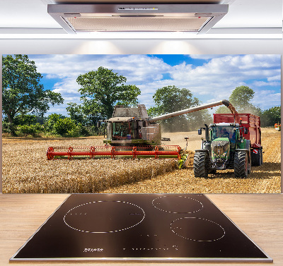 Cooker splashback Harvester and tractor