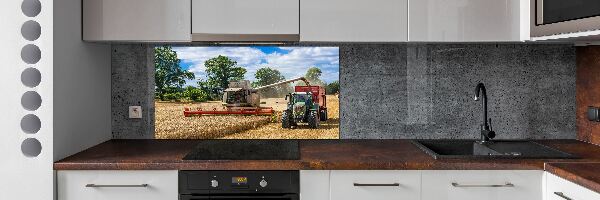 Cooker splashback Harvester and tractor