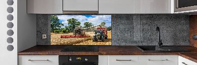 Cooker splashback Harvester and tractor