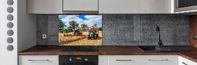 Cooker splashback Harvester and tractor