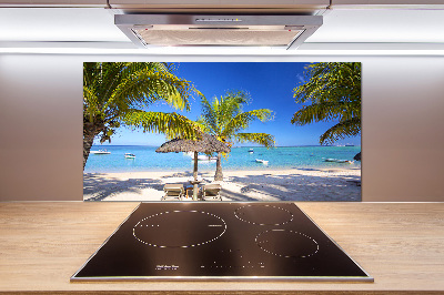 Cooker splashback Mauritius beach