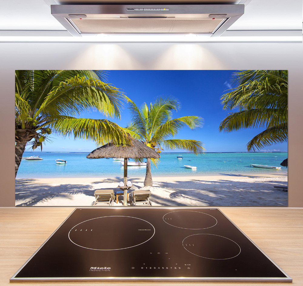 Cooker splashback Mauritius beach