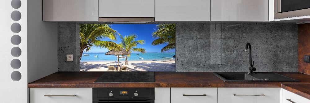 Cooker splashback Mauritius beach