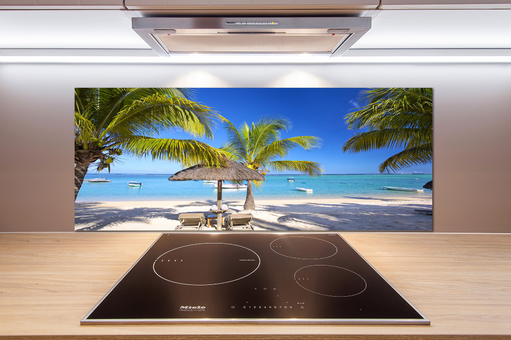 Cooker splashback Mauritius beach