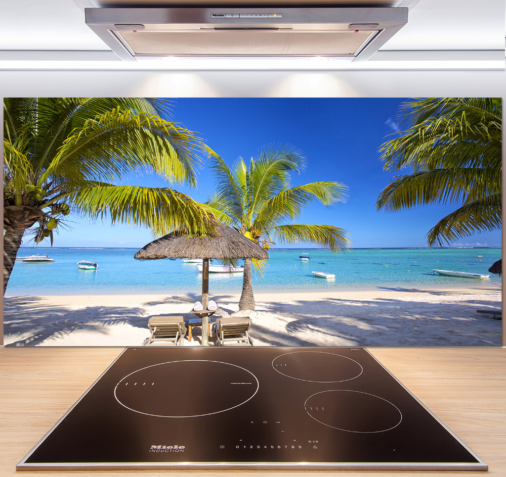 Cooker splashback Mauritius beach