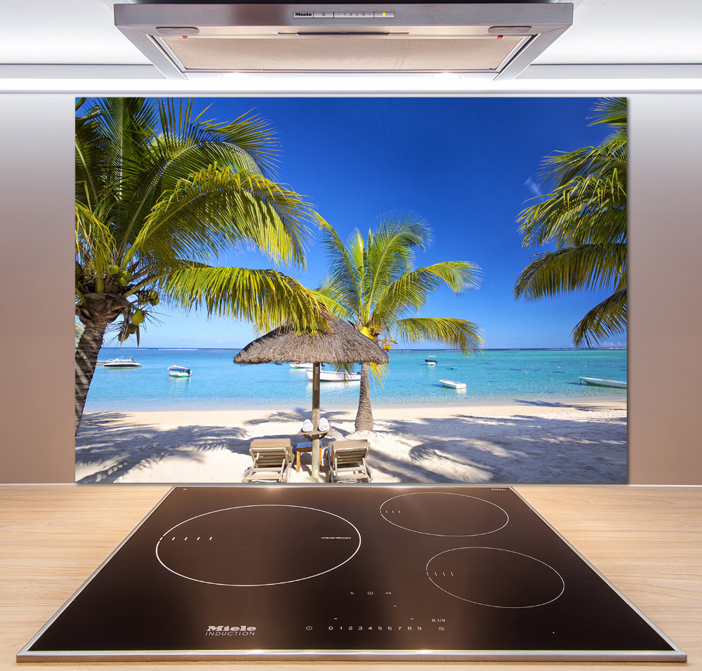 Cooker splashback Mauritius beach