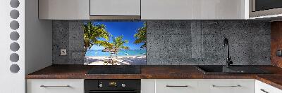 Cooker splashback Mauritius beach