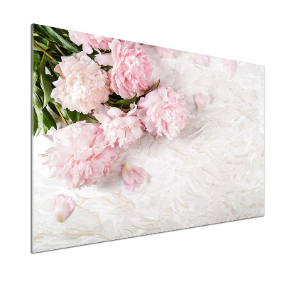 Kitchen splashback Peonies