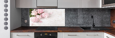 Kitchen splashback Peonies