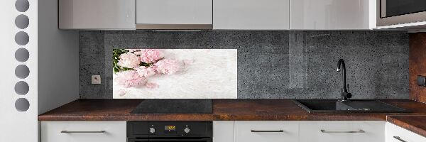 Kitchen splashback Peonies