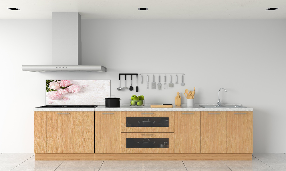 Kitchen splashback Peonies