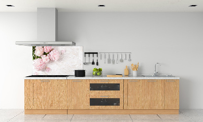 Kitchen splashback Peonies