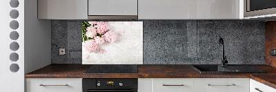 Kitchen splashback Peonies