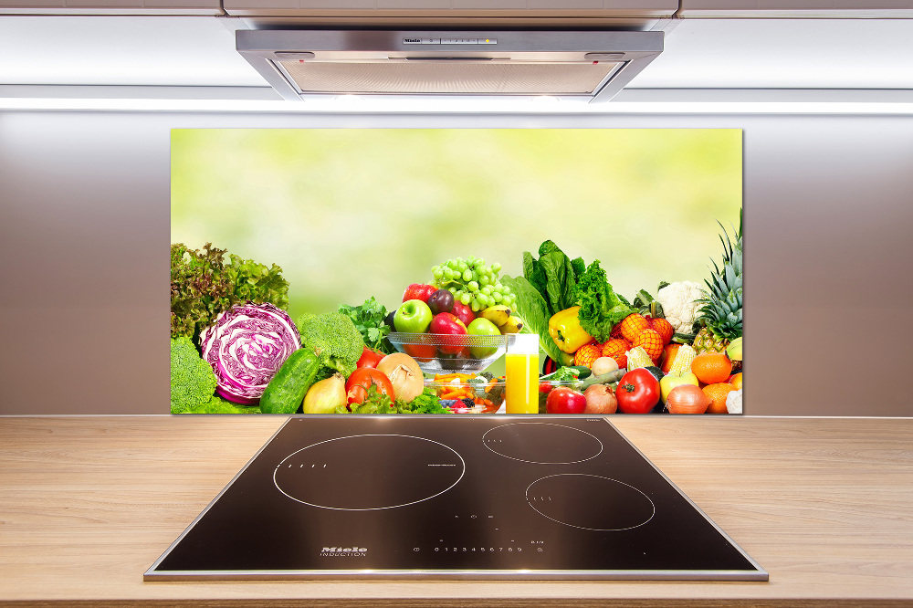 Cooker splashback Vegetables and fruits