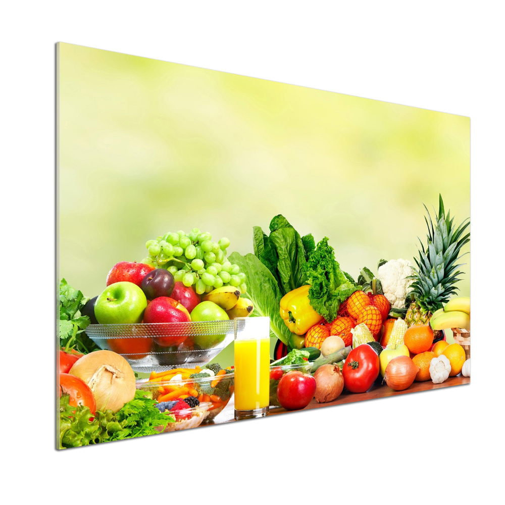 Cooker splashback Vegetables and fruits