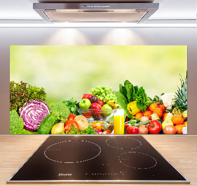 Cooker splashback Vegetables and fruits