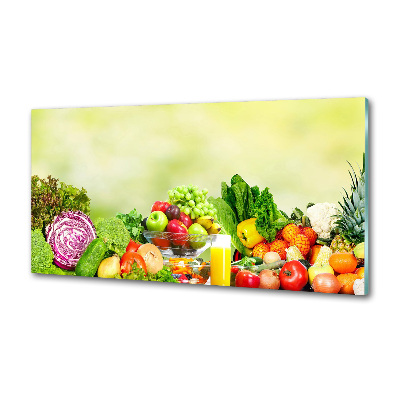 Cooker splashback Vegetables and fruits