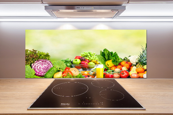 Cooker splashback Vegetables and fruits