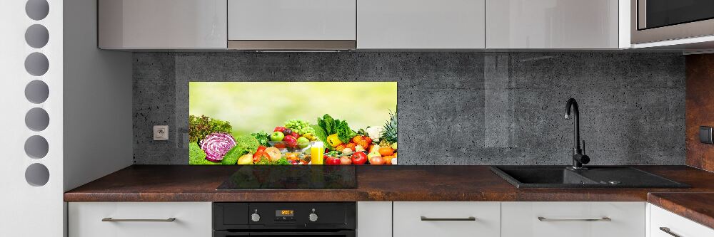 Cooker splashback Vegetables and fruits