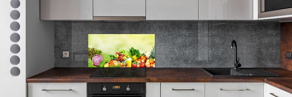 Cooker splashback Vegetables and fruits