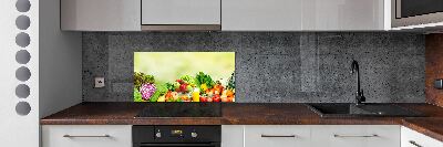 Cooker splashback Vegetables and fruits