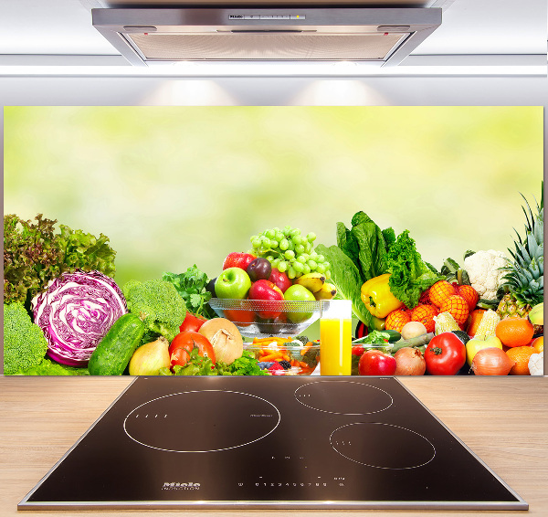 Cooker splashback Vegetables and fruits