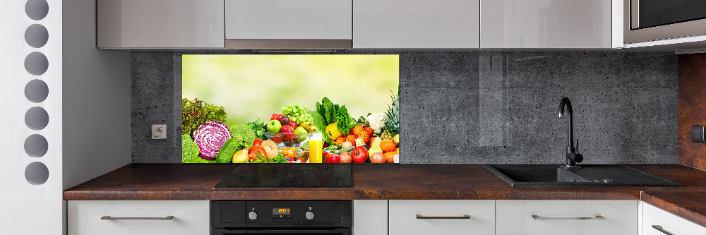 Cooker splashback Vegetables and fruits