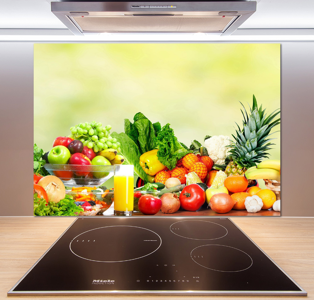 Cooker splashback Vegetables and fruits