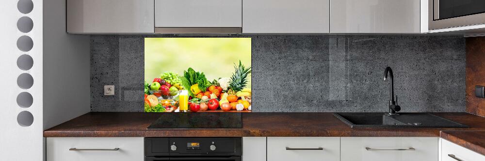 Cooker splashback Vegetables and fruits