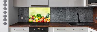 Cooker splashback Vegetables and fruits