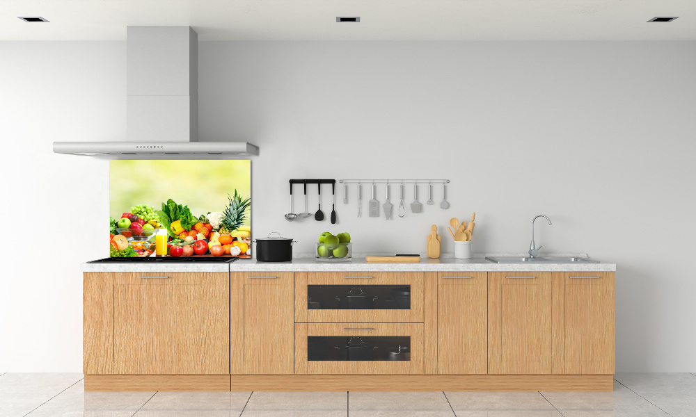 Cooker splashback Vegetables and fruits