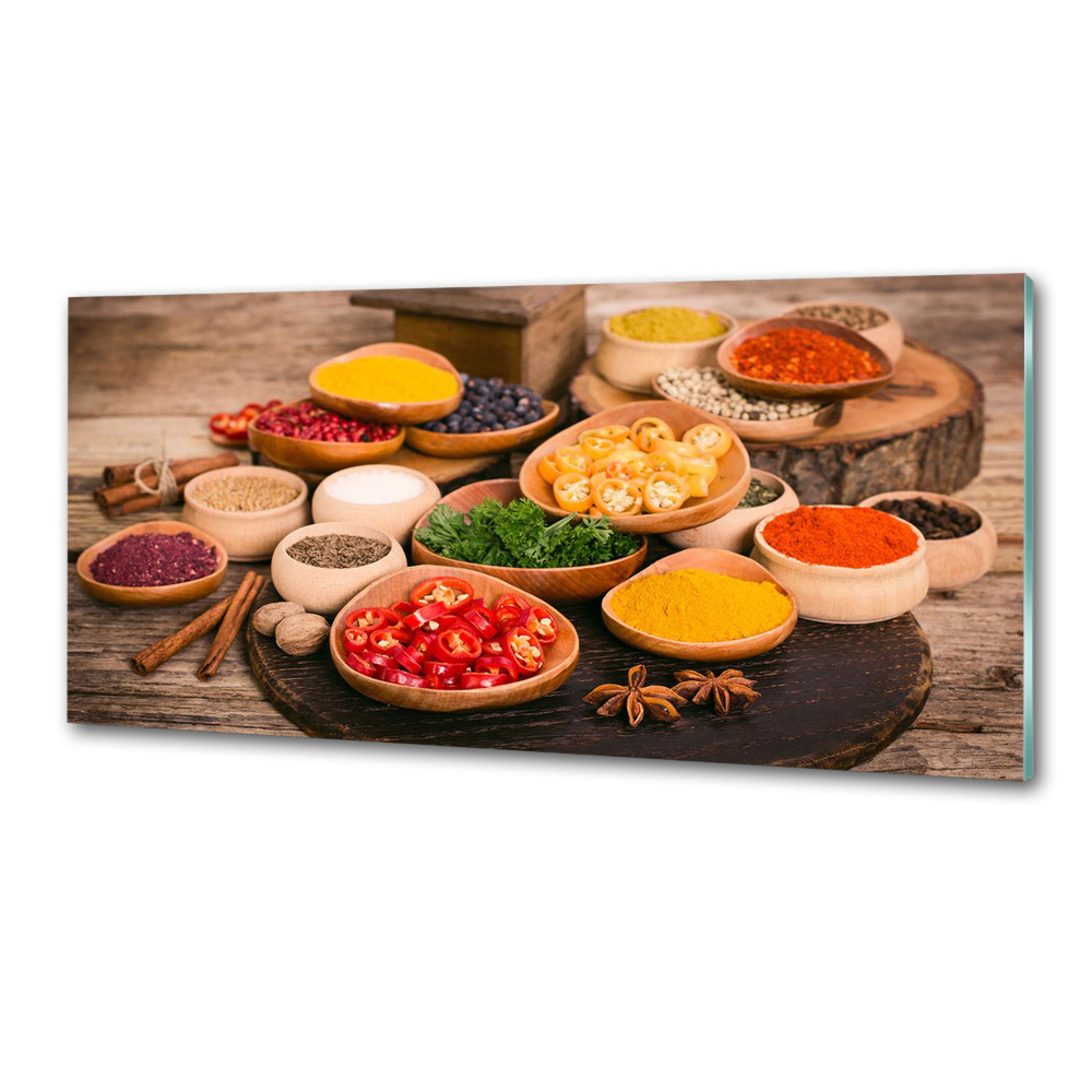 Cooker splashback Spices and herbs