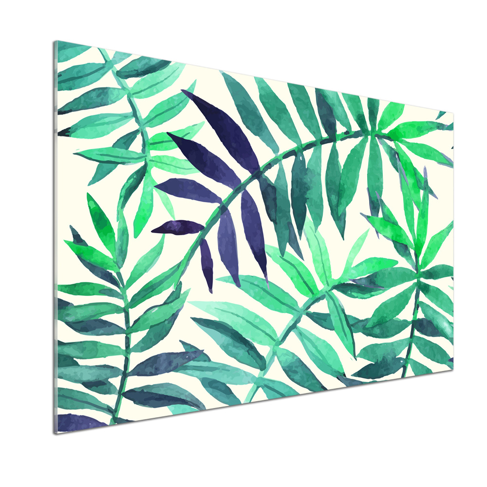 Cooker splashback Tropical leaves