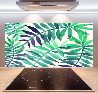 Cooker splashback Tropical leaves