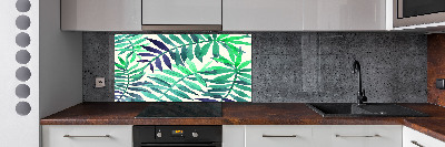 Cooker splashback Tropical leaves