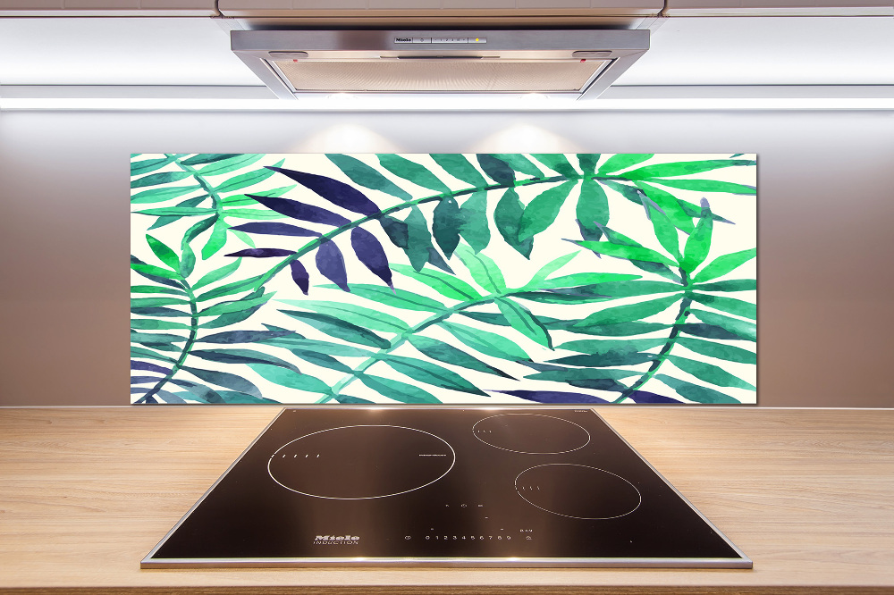 Cooker splashback Tropical leaves