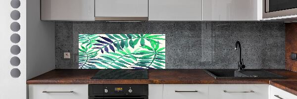 Cooker splashback Tropical leaves